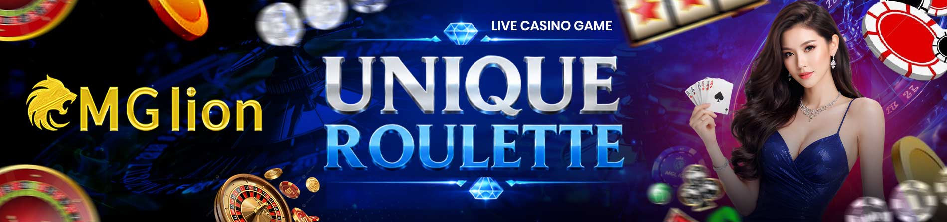 Unique Roulette live casino game on MGLION
